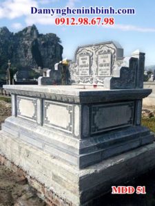 Mẫu mộ đôi đá khối granite hoa cương ninh bình đẹp 51