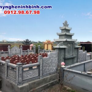 khuôn viên nghĩa trang khu lăng mộ đá tại chùa keo, vũ thư, thái bình