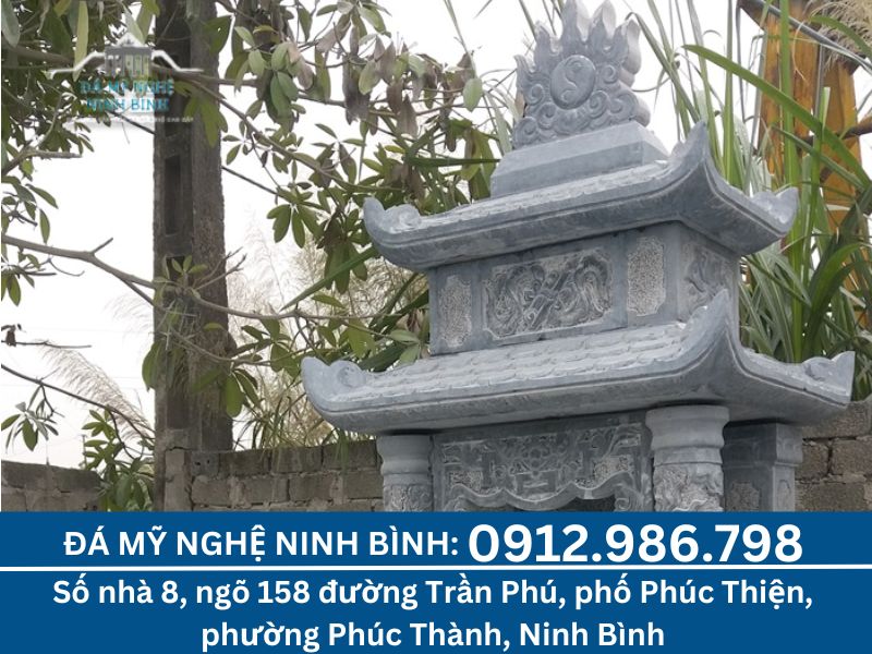 Mộ hai mái đá họa tiết rồng tinh xảo – NB 04 là sự giao thoa hoàn hảo giữa nghệ thuật chế tác truyền thống và giá trị tâm linh sâu sắc