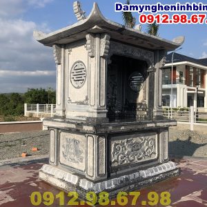 Lăng am thờ cây hương đá lắp tại Phan Thiết Ninh Thuận tháng 4 năm 2022 – Đế lăng có kích thước 173x127cm, tổng chiều cao là 230cm