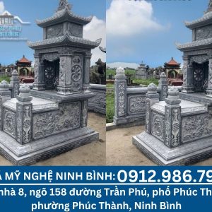 Lăng mộ đá xanh đen MHM 48