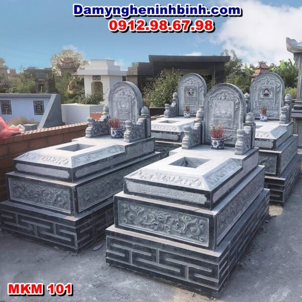 Mẫu mộ đá đơn giản đẹp hiện đại MKM 101