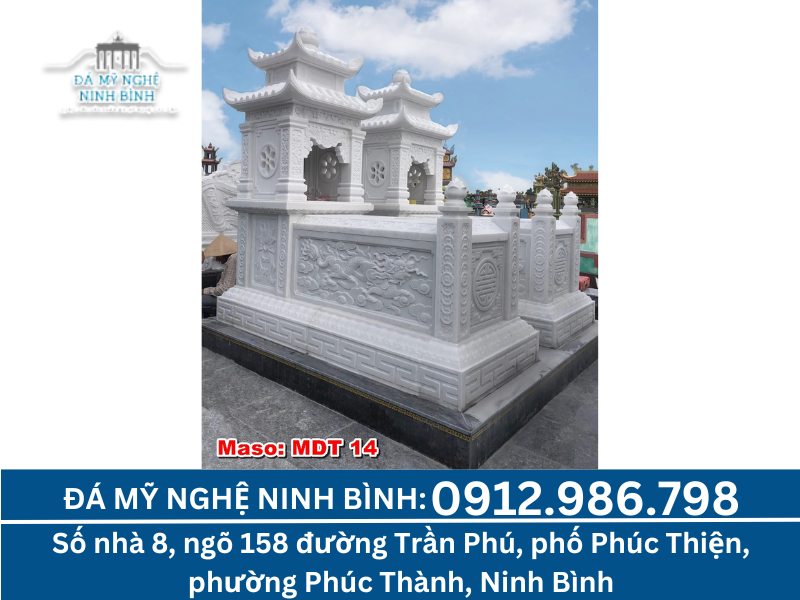 mộ đá trắng đơn giản