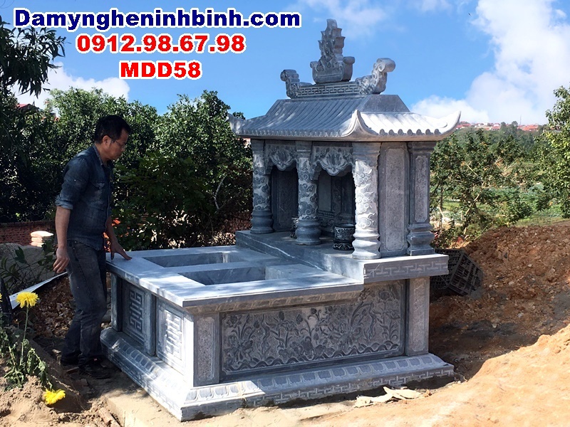 Mẫu mộ đôi đá đẹp để chờ người còn sống tại Tiên Du Bắc Ninh