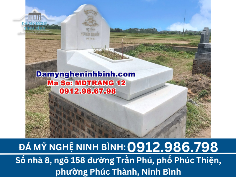 mộ đá trắng nguyên khối tự nhiên